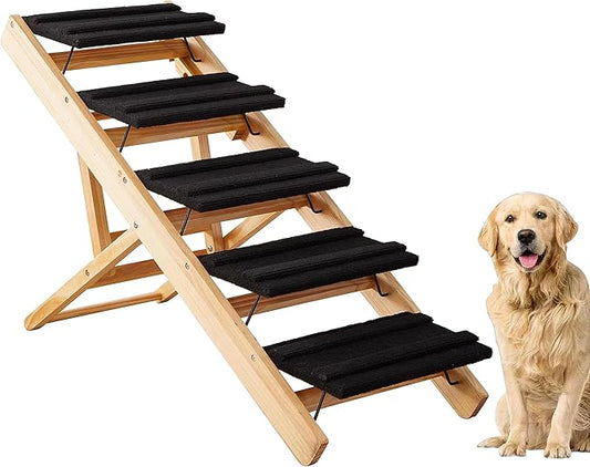 Dog Pet Stairs Steps Ramp for Bed,Dog Pet Stairs Steps for Large Dogs,Dog Pet Stairs Steps Ramp for Dogs to Get on Bed,
