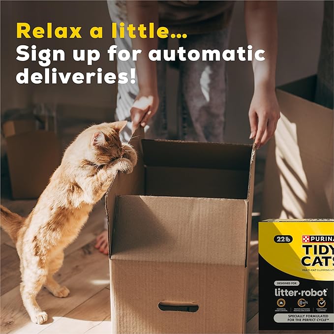 Purina Tidy Cats Cat Litter for Litter-Robot Clumping Cat Litter Odor Control Formula - 22 lb. Box