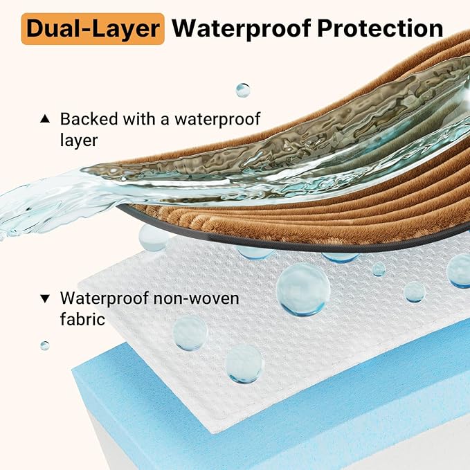 Veehoo Orthopedic Memory Foam Dog Bed, 7 Inch Thick Extra Large Dog Bed XL for Senior Dogs with Ultra-Soft Fluffy Surface, Waterproof Liner, Removable Washable Cover and Non-Slip Bottom, 48"x30"x7"