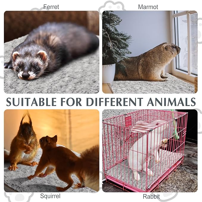 4 Pack Self Warming Cat Pads Self Heating Cat Mat Washable Homeless Dogs Thermal Pads Kennel Pad Reflects Body Heat Warm Crate Bed Mat for Indoor Outdoor Pet(Gray,45 x 28 Inch)