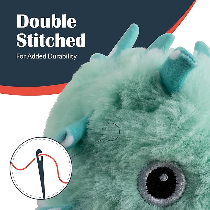 Flourish Pets 2 in 1 Multi-Layer Chew Toy for Active Dogs | Non-Toxic BPA Free Double Stitched Soft Fabric Exterior Dog Toys | Long-Lasting Dog Plush Toys - Puffer 3.5"