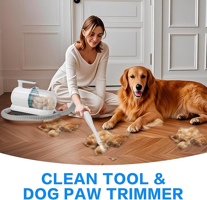 S7 Dog Grooming Vacuum Kit with Nail Grinder,1.5L Dust Cup,Dog Hair Vacuum for Shedding,Grooming Tools for Dogs,Home Cleaning