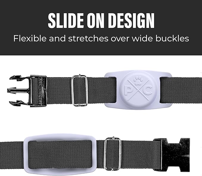 Pup Culture AirTag Dog Collar Holder, Extra-Durable, Lightweight, and Protective AirTag Case for Dog Collar