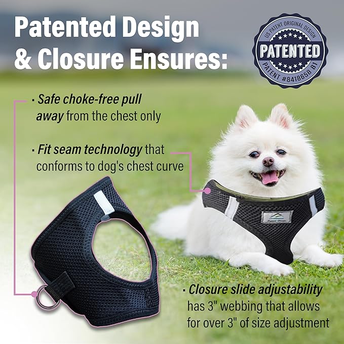 Choke Free Reflective Step in Ultra Harness - Black American River (XS)