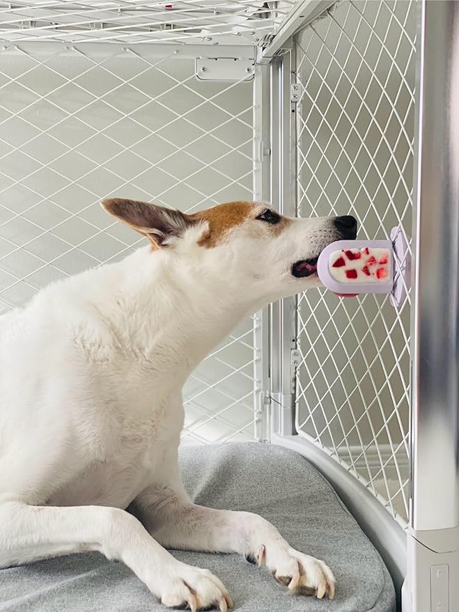 Diggs Groov Crate Training Aid for Puppies and Nervous Dogs – Calming Lick Mat for Crate Training & Separation – Puppy Enrichment Toy with Freezer Shell – BPA-Free – (Royal)