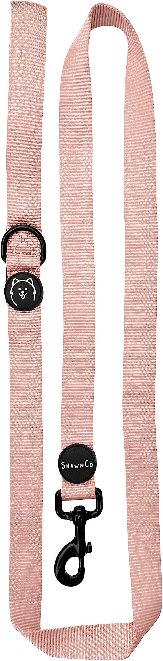ShawnCo Dream Walk Dog Leash- Premium, Nylon Pet Leash with Soft Neoprene Handle for Small, Medium and Large Dogs (Rose Gold, Small)