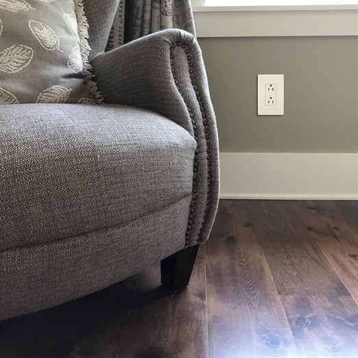 Legrand Radiant 885LACC14 15 Amp Decorator Duplex Outlet, Side Wire or Push Wire, Light Almond (1 Count)