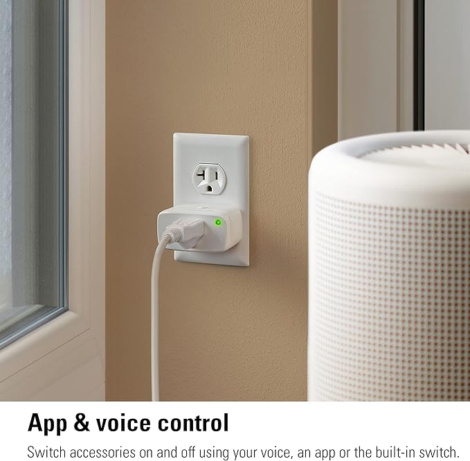 Eve Energy (Matter) - Smart Plug, App and Voice Control, 100% Privacy, Matter Over Thread, Works with Apple Home, Alexa, Google Home, SmartThings