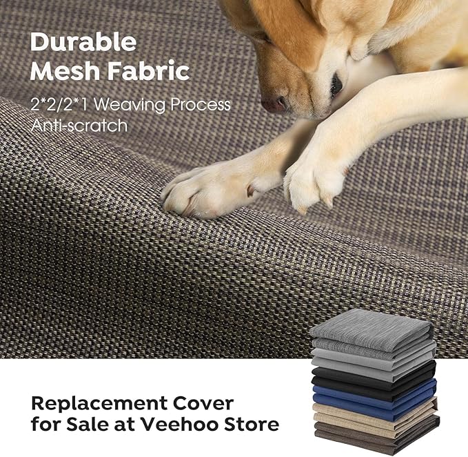 Veehoo Cooling Elevated Dog Bed, Portable Raised Pet Cot with Washable & Breathable Mesh, No-Slip Feet Durable Dog Cots Bed for Indoor & Outdoor Use, Medium, CWC1803-M