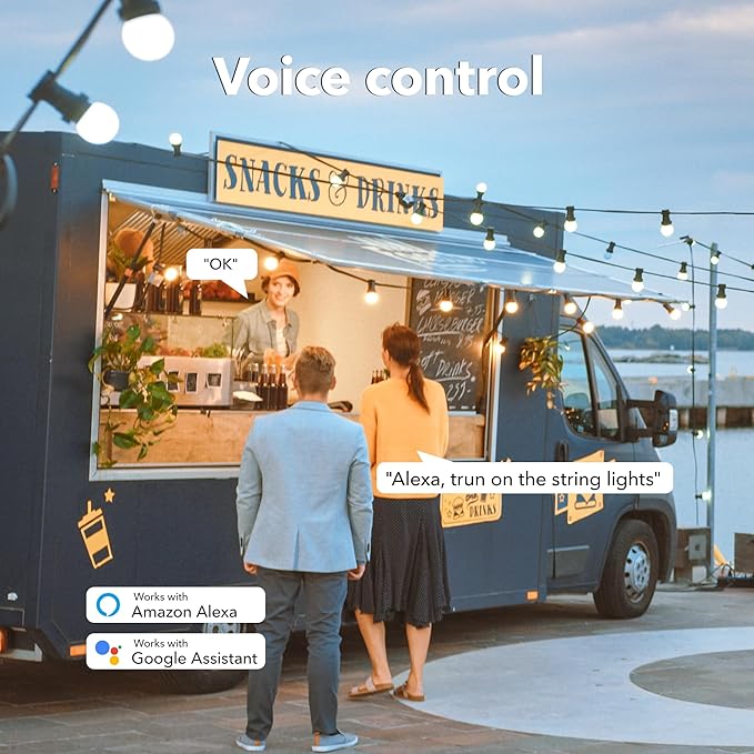 Outdoor Smart WiFi Plug Outlet, HBN Heavy Duty Wi-Fi Timer with One Grounded Outlet, Wireless Remote Control by App Compatible with Alexa and Google Home Assistant 2.4 GHz only, ETL Listed (1 Pack)