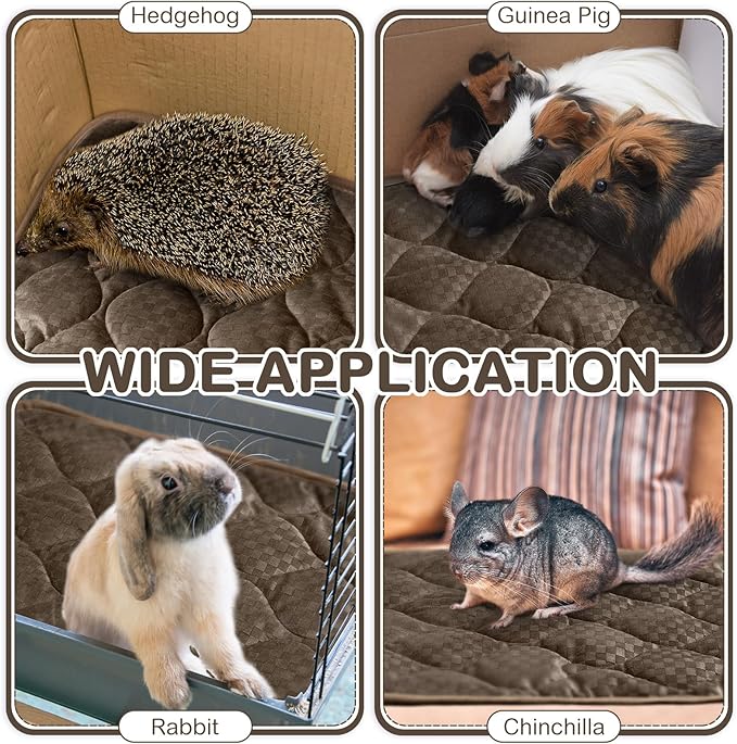 4 Pack Self Warming Cat Mat Self Heating Cat Pad Warm Thermal Pet Bed Washable Dog Crate Pad Body Heat Dog Bed Mat Blanket Non Slip Bottom for Outdoor Indoor Pets (Coffee,16 x 20 Inch)