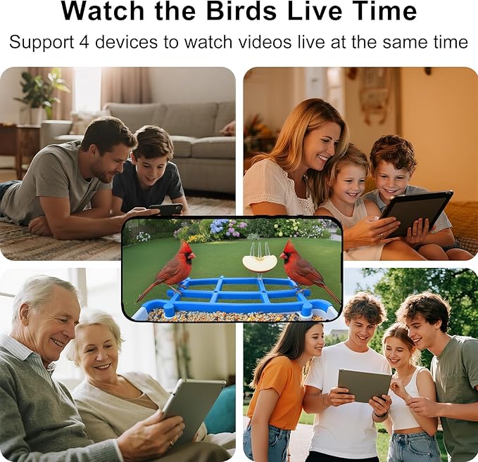 Solar-Powered Smart Bird Feeder with Camera, 3MP UHD Wireless Bird Watching Camera for Outdoors with AI Identify Birds Species, 2L Seed Capacity, and 2K Live Stream, Gift for Birds Lovers, Moms & Dads