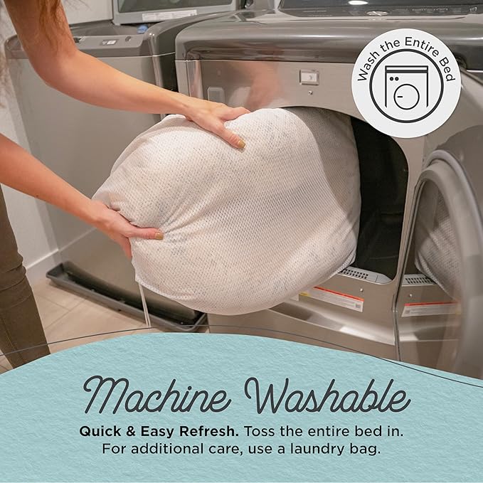 Best Friends by Sheri Original Calming Donut Dog and Cat Bed, Shag Faux Fur, Lavender, (23in x 23in) - Anxiety Relief for Pets Up to 25 lbs