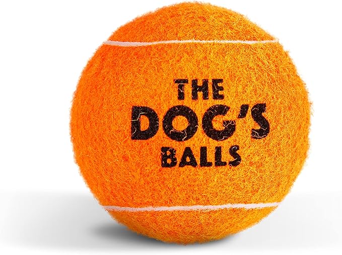 The Dog's Balls, Dog Tennis Ball, Orange 12-Pack,Strong Toy for Agility Training, Puppy Training, Play, Exercise & Fetch, 2.5 Inch Diameter