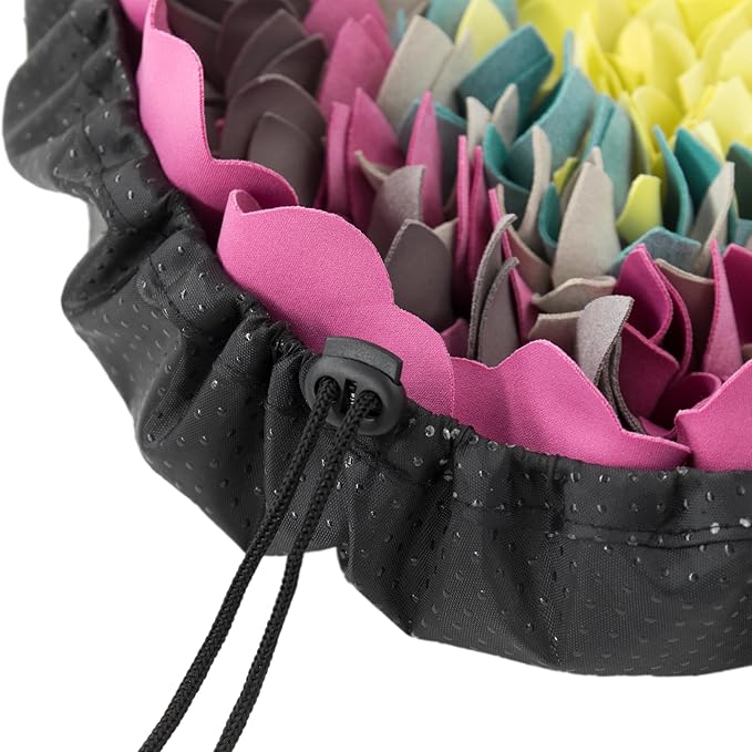 Snuffle Mat for Dogs, 20" Adjustable Interactive Dog Puzzle Feeding Mat, Enrichment Sniffing Pad for Mental Stimulation Boredom Relief, Washable Nose Work Toy, Slow Feeder for Small/Medium/Large Dogs