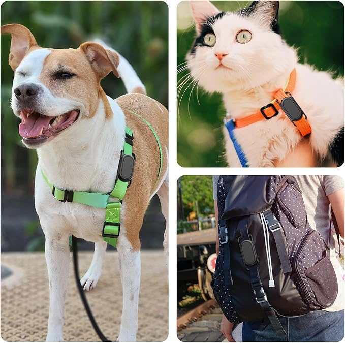 DDJ [2 Pack] Dog Collar Holder for Samsung Smart Tag 2, Dog GPS Tracker Waterproof Silicone Case for Galaxy Smarttag2, Anti-Lost and Scratch Resistant, for Cat, Pet, Fits Different Width Collars