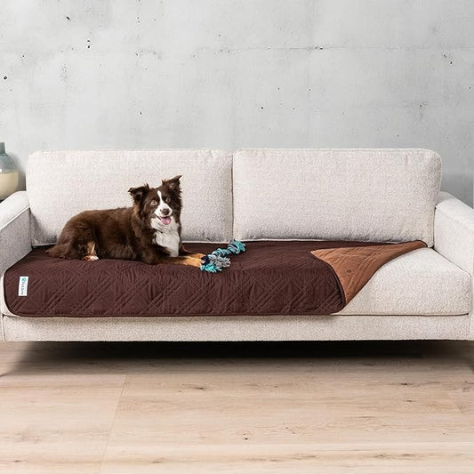 PetAmi Waterproof Couch Cover for Dogs, Waterproof Pet Blanket, Reversible Furniture Cover Sofa Protector for Pet Cat Bed, Washable Waterproof Blanket Dog Cover for Couch Seat, 30x70 Brown