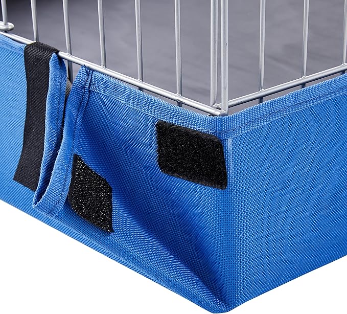 Amazon Basics - Comfortable Indoor-Outdoor Small Pet Guinea Pig Habitat Cage with Canvas Bottom, Blue, 46.65"L x 13.78"W x 23.62"H