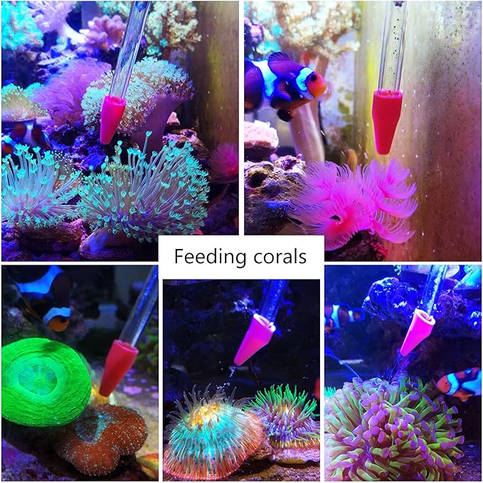 Aquarium Choice Coral Feeder Long Syringe Tube Upgraded Version 58CM/22.83Inch Length Two Units(Patented Product)