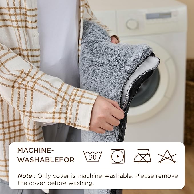 Bedsure Self Warming Cat Bed, Extra Warm Self Heating Mat for Cats & Dogs Non Electric, Anti-Slip Small Thermal Pet Pad Indoor with Removable Washable Cover, 24" x 18",Grey