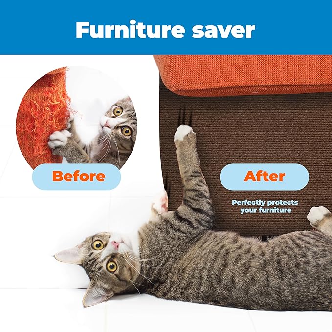 Best Pet Supplies Catify Cat Scratcher, Fun Interactive Scratchers, Posts, Poles, Claw Safe, Furniture Saver Indoor Play Support Natural Cat Behaviors Heavy Duty - Brown (78.7 x 15.8)