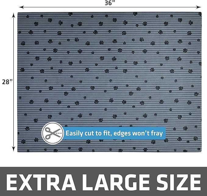 Drymate 12-Pack XL Original Cat Litter Mat, Contains Mess from Box, Protects Floors, Urine-Proof, Machine Washable, Soft on Kitty Paws, Absorbent, Waterproof (USA Made) (28”x36”)(GreyStripePaw)