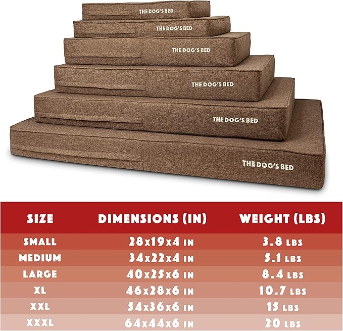 The Dog’s Bed Orthopedic Dog Bed Brown Linen Small, Veterinary Approved