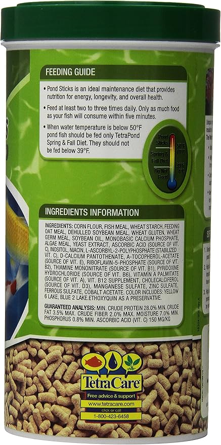 Tetra Pond Sticks, Fish Food, for Goldfish and Koi, 3.53 Ounces | Pack of 2 | Healthy Nutrition