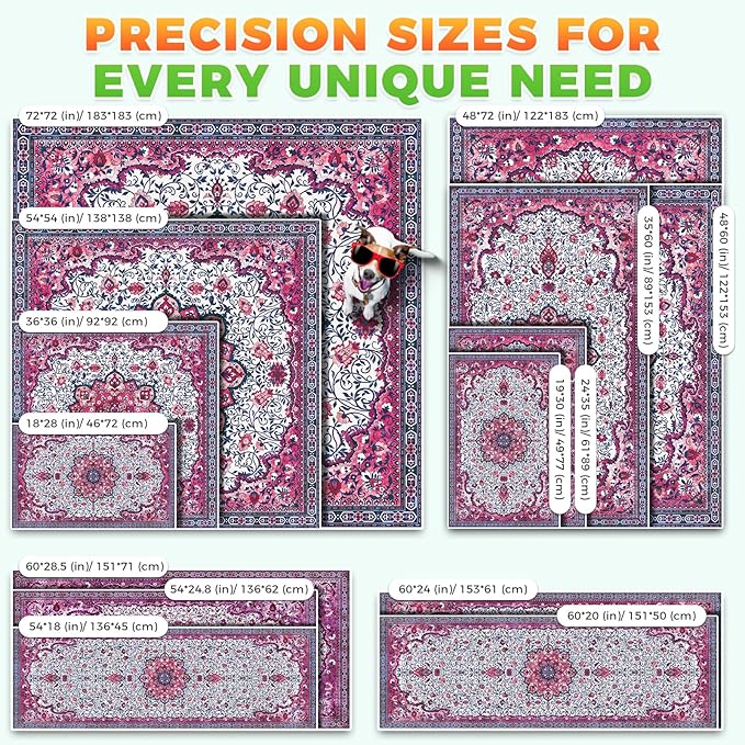 Hompet 2 Pack Super Absorbent Dog Door Mat for Muddy Paws, Washable Pee Pads for Dogs, Reusable Puppy Training Pads, Quick Dry Non-Slip Pet Entryway Rug, Leak-Proof Potty Pad for Indoor Floors 24x60