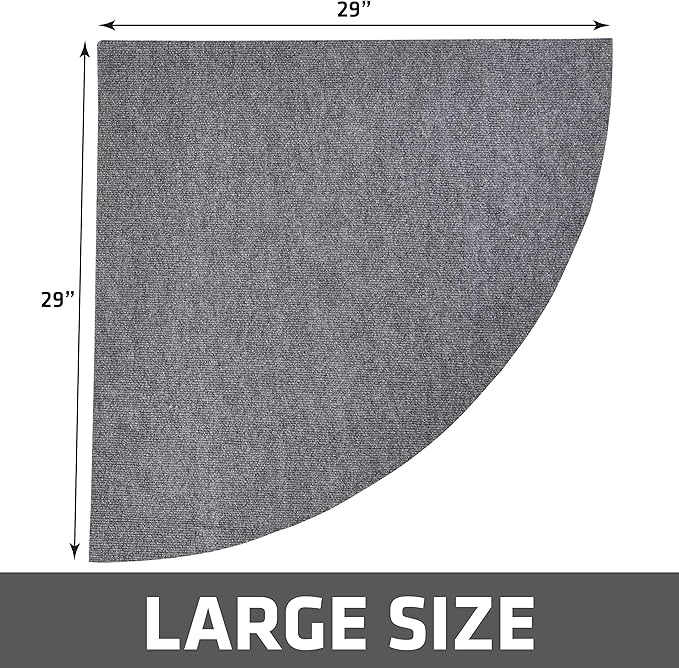 Drymate Corner Cat Litter Trapping Mat (Ridged Design), Traps Mess from Box, Protects Floors, Urine-Proof, Machine Washable, Soft on Kitty Paws, Absorbent, Waterproof (USA Made, Recycled Content)