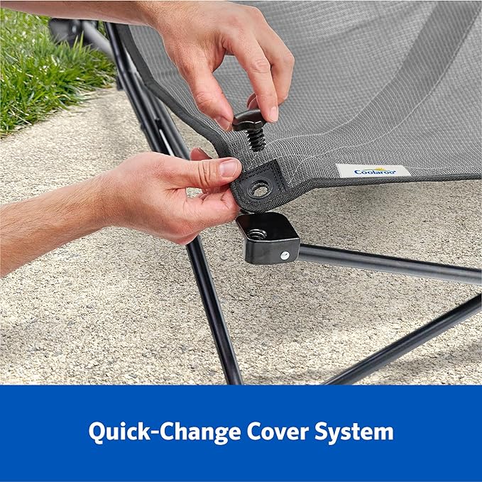 Coolaroo On-The-Go Elevated Dog Bed Kit – Portable & Cooling Travel Cot with HeatShield Fabric for Small Dogs, Lightweight & Compact, Includes Matching Carry Bag & Pacific Blue Bonus Cover, Small