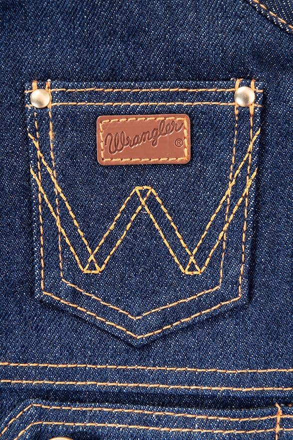 Wrangler Rope Denim Dog Vest Harness – Breathable Dog Vest with Mesh Lining - Machine Washable Dog Winter Jacket for Easy Cleaning, Layer Over Dog Sweater (Dark Wash, M)