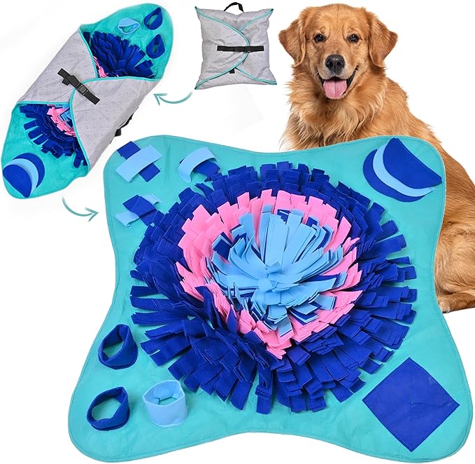 PET ARENA Snuffle Mat for Dogs Large Breed, Cats - 25" x 25’’ Enrichment Toys for Large Snuffle Mat Dogs Encourages Natural Foraging Skills and Stress Relief for Size Small/Medium/Large Dog