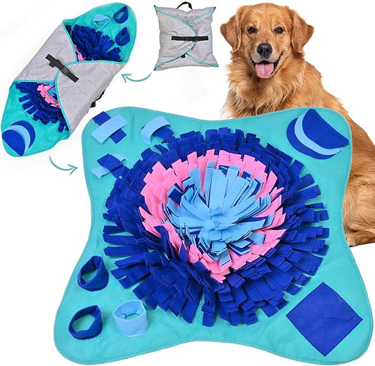 PET ARENA Snuffle Mat for Dogs Large Breed, Cats - 25" x 25’’ Enrichment Toys for Large Snuffle Mat Dogs Encourages Natural Foraging Skills and Stress Relief for Size Small/Medium/Large Dog