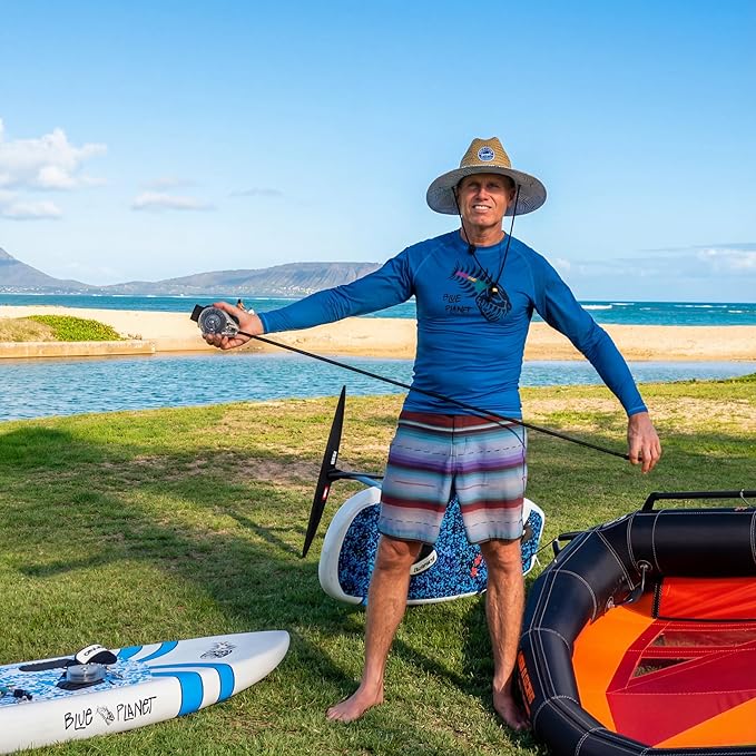 Blue Planet Zero Drag Retracting Reel Leash for Wing, SUP, & Downwind Foiling | Tangle-Free, Easy Maintenance Foil Retractable Reel Leash (Leash only)