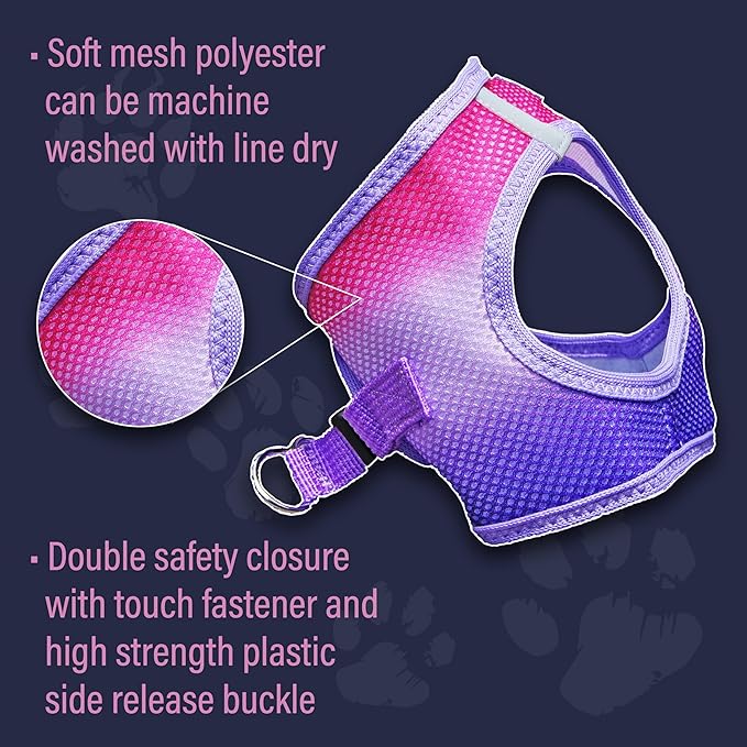 American River Choke-Free Dog Harness - Raspberry Sundae Ombre