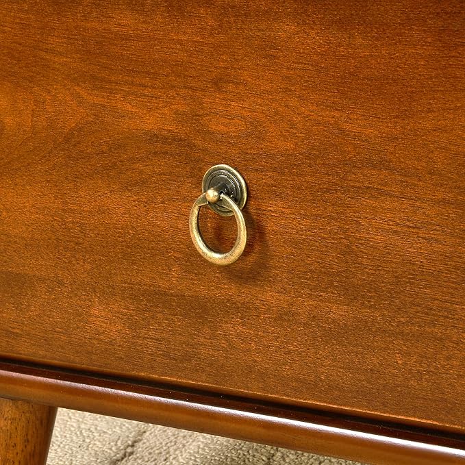 Farmhouse Cat Litter Box Enclosure End Table with Drawer and Open Space, Wood Beside Table, Hidden Litter Box Furniture,15.7" x 31.5" x 23.2" for Living Room, Hallway, Walnut Brown MGBJ-A1359-MG