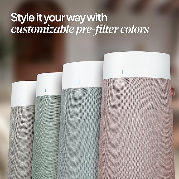 BLUEAIR Air Purifiers for Medium Rooms, Bedroom, Kitchen, Cleans 1,858 sqft in one hour, HEPASilent Smart Air Cleaner for Home, Pets, Allergies, Virus, Dust, Mold, Smoke - Blue Pure 311i Max