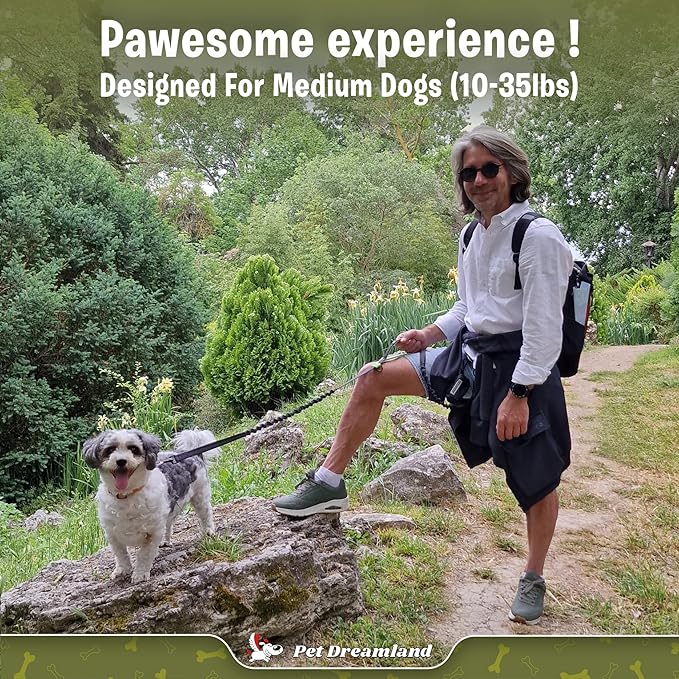 Exquisite Hands-Free Leash for Medium Dogs: Ultimate Comfort & Freedom for Running, Walking, Hiking. Premium Quality, Durable & Versatile Waist Dog Leash Belt. Your Dog Will Love It