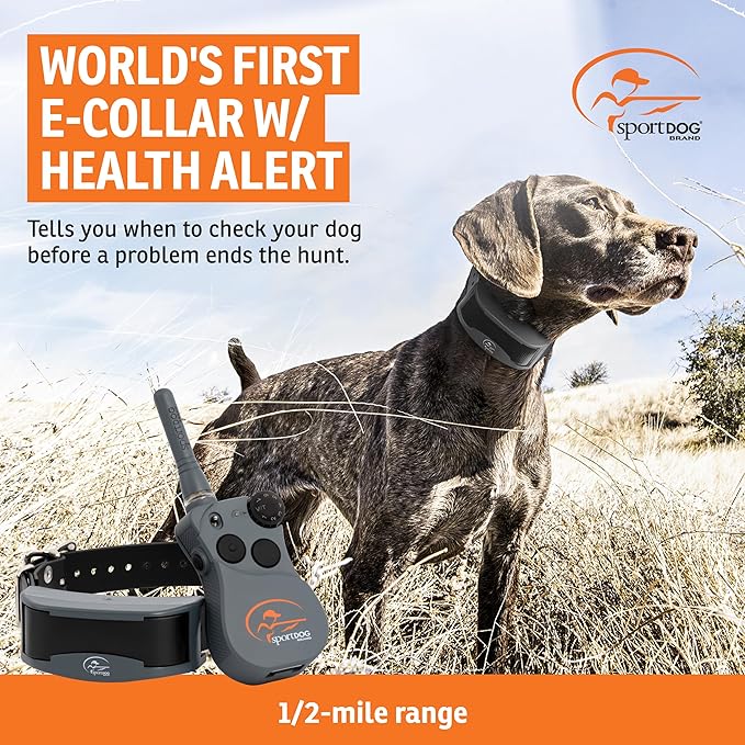 SportDOG FieldSentinel 825 Remote Trainer with Bodyguard Health Alerts - Monitor Heart Rate & Exertion - Half-Mile Range Trainer - Static, Tone, & Vibration Modes
