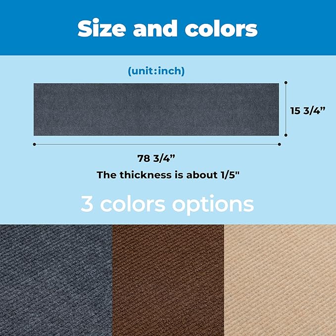 Best Pet Supplies Catify Cat Scratcher, Fun Interactive Scratchers, Posts, Poles, Claw Safe, Furniture Saver Indoor Play Support Natural Cat Behaviors Heavy Duty - Gray (78.7 x 15.8)