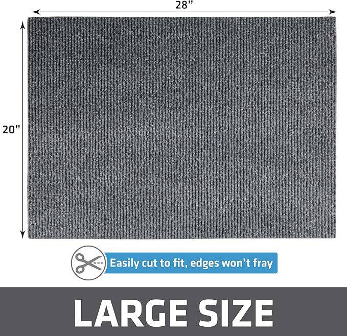 Drymate Cat Litter Trapping Mat, (Ridged Design), Traps Litter & Mess from Box, Soft on Kitty Paws, Absorbent, Waterproof, Urine-Proof, Machine Washable, Durable, (USA Made) (20" x 28")