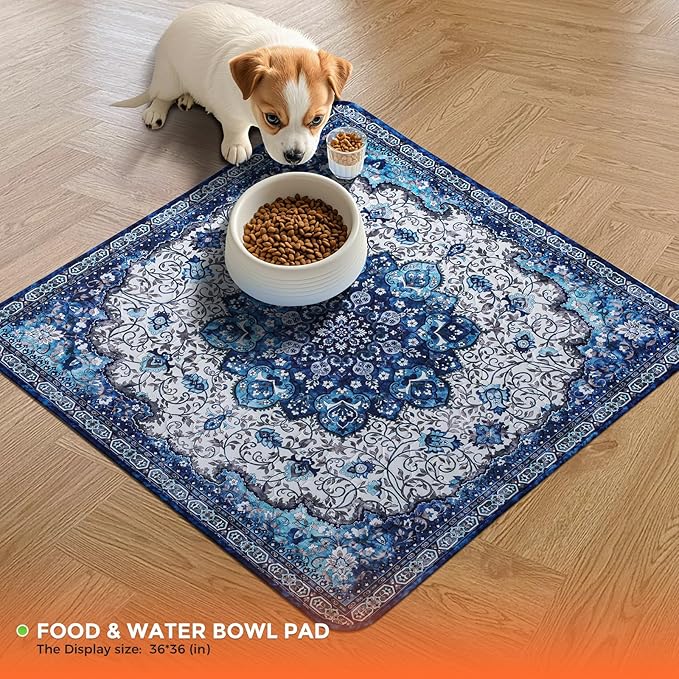 Hompet 2 Pack Super Absorbent Dog Door Mat for Muddy Paws, Washable Pee Pads for Dogs, Reusable Puppy Training Pads, Quick Dry Non-Slip Pet Entryway Rug, Leak-Proof Potty Pad for Indoor Floors 36x36