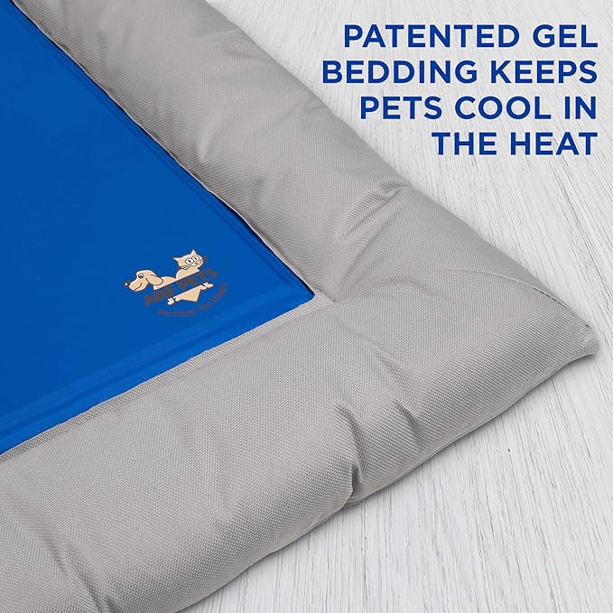 Arf Pets Dog Self Cooling Bed Pet Bed – Solid Gel Based Self Cooling Mat for Pets, Includes a Foam Based Bolster Bed for Extra Comfort