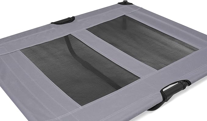 Internet's Best Dog Cot | 36 x 30 | Elevated Dog Bed | Cool Breathable Mesh | Indoor or Outdoor Use | Medium | Grey