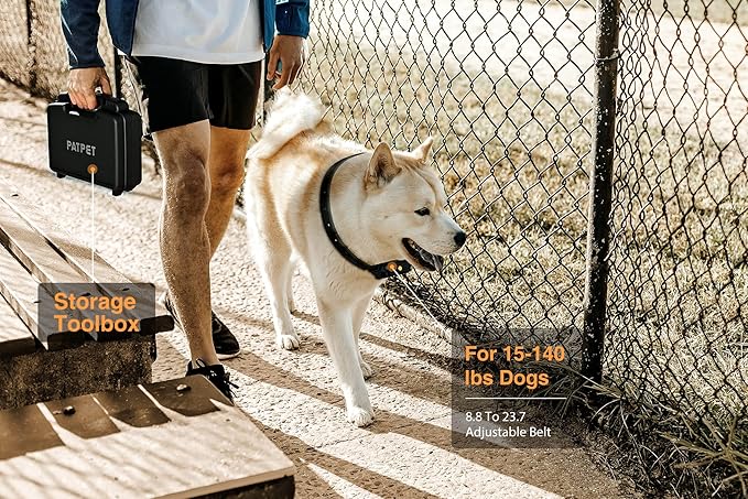 PATPET Dog Shock Collar for 2 Dogs - 3/4 Mile Range E Collar for Dogs Training Collar for Large Dogs (15-140lbs)