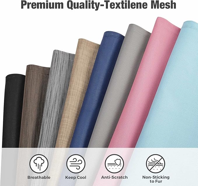 Veehoo Chew Proof Elevated Dog Bed - Cooling Raised Pet Cot - Rustless Aluminum Frame and Durable Teslin Mesh, Unique Designed No-Slip Feet for Indoor or Outdoor Use, Black, XX-Large, CWC2002