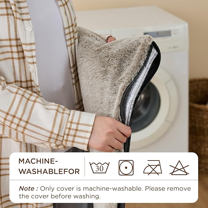 Bedsure Self Warming Cat Bed, Extra Warm Self Heating Mat for Cats & Dogs Non Electric, Anti-Slip Small Thermal Pet Pad Indoor with Removable Washable Cover, 24" x 18",Brown