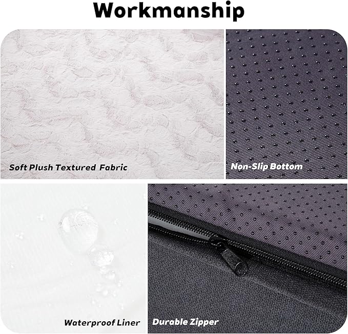 Giant Memory Foam Human Dog Bed for Adults People Fits Pet Families Extra Large Orthopedic Dog Beds with Sides, Washable Bolster Pet Bed Couch with Removable Cover, 70x50x13 Inch, Beige