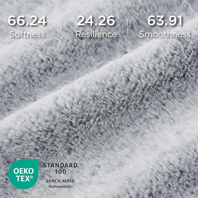 Bedsure Washable Dog Bed Medium Size Dog - Rectangle Fluffy Plush Big Pet Bed, Corduroy Fleece and Nonskid Bottom,30x24x8inches,Suitable for Pet Up to 35lbs,Grey